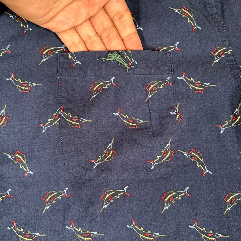 Tommy Bahama Men Button Down Shirt Size XL Long Sleeve 100% Cotton Embroidered - Picture 4 of 16